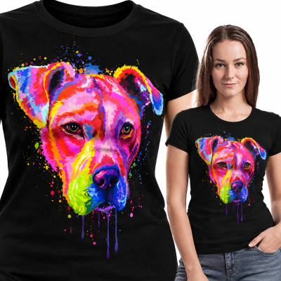 KOSZULKA DAMSKA ZWIERZĘTA  PIT BULL